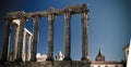 Ruins of Roman temple of Diana in Evora, Portugal