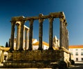 Ruins of Roman temple of Diana in Evora, Portugal