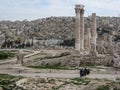 Roman ruins. Temple of Hercules . Amman. Jordan Royalty Free Stock Photo