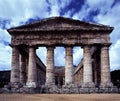 ruins of a Roman temple Segesta, Sicily, Italy Royalty Free Stock Photo