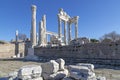 Ruins of Roman Temple of Trajan in Pergamon, Turkey Royalty Free Stock Photo