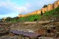 Ruins of Roman Theatre of MÃÂ¡laga in Spain