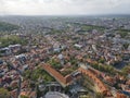 Ruins of Roman theatre of Philippopolis in city of Plovdiv, Bulgaria Royalty Free Stock Photo