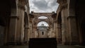 San Jose Cathedral Ruins Ruinas in Antigua Guatemala with Dramatic Sky