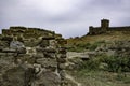 Ruins, ruins in the old fortress. Historical research, wanderings. Royalty Free Stock Photo