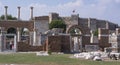 Ruins of Saint John apostle basilica in Ephesus, Turkey. Turkish famous landmark Royalty Free Stock Photo