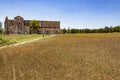 The ruins of San Galgano Abbey in Tuscany Royalty Free Stock Photo