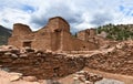 Ruins of of the San JosÃÂ© de los JÃÂ©mez Mission, built in 1621, in the Jemez River Valley at sunrise