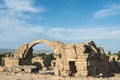 Ruins of Saranta Colones Castle in Paphos