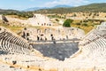 Ruins of the 5,000-seat Roman Theatre of ancient Patara in Antalya province of Turkey Royalty Free Stock Photo
