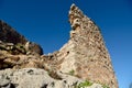 Ruins of Selimiye castle on the Bozburun peninsula in Mugla province of Turkey Royalty Free Stock Photo