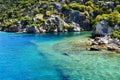 Ruins on on the shores of Kekova Island