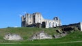 Ruins at the site of the former Maillezais Abbey and Cathedral. Erance, Monastery ruins with arches Royalty Free Stock Photo