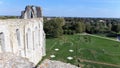 Ruins at the site of the former Maillezais Abbey. Royalty Free Stock Photo