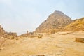 The ruins of small pyramids in Giza, Egypt Royalty Free Stock Photo