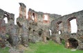 The ruins of Soimos medieval fortress, Arad county, Romania. Royalty Free Stock Photo