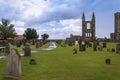 The ruins of St Andrews Cathedral in St Andrews, Fife, Scotland