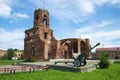 The ruins of St. John Cathedral - a memorial in honor of the defenders of the Oreshek fortress during the Great Patriotic war Royalty Free Stock Photo