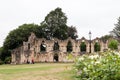 Ruins of St Mary Abbey in York, Great Britain in a cloudy summer day in August 2020