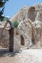 The ruins of the St. Mary Germanica hospital in the Old City of Jerusalem, Israel