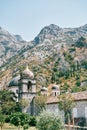 Ruins of St. Nicholas monastery with a tower near the Church of St. Nicholas. Kotor, Montenegro