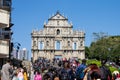 Ruins of St Paul church in Macau Royalty Free Stock Photo