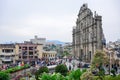 The ruins of St. Paul`s Cathedral in Macau Royalty Free Stock Photo