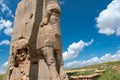 Ruins, statues and murals of ancient persian city of Persepolis in Iran. Most famous remnants of the ancient Persian Royalty Free Stock Photo