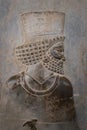 Ruins, statues and murals of ancient persian city of Persepolis in Iran. Most famous remnants of the ancient Persian Royalty Free Stock Photo