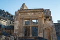 Ruins on street of picturesque village Les Baux-de-Provence Royalty Free Stock Photo