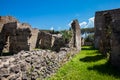 Ruins of the streets and houses in the ancient city of Pompeii