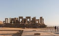 Ruins of Tachara or Palace of Darius viewed from north in Persepolis