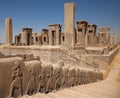 Ruins of Tachara Palace or Palace of Darius in Persepolis of Shiraz Royalty Free Stock Photo