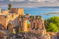 The Ruins of Taormina Theater at Sunset.