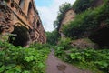 Ruins of Tarakanivskiy Fort- fortification, architectural monument of 19th century. Tarakaniv, Rivne oblast, Ukraine