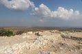 Ruins at Tel Megiddo National park in Israel