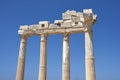 ruins of the Temple of Apollo in the ancient city of Side, Turkey Royalty Free Stock Photo