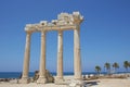 ruins of the Temple of Apollo in the ancient city of Side, Turkey Royalty Free Stock Photo