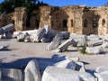 Ruins of the Temple of Apollo in Side in a beautiful summer day in Antalya, Turkey Royalty Free Stock Photo