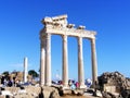 Ruins of the Temple of Apollo in Side in a beautiful summer day in Antalya, Turkey Royalty Free Stock Photo