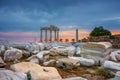 Ruins of the Temple of Apollo in Side, Turkey Royalty Free Stock Photo