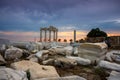 Ruins of the Temple of Apollo in Side, Turkey Royalty Free Stock Photo