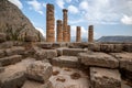 Ruins of Temple of Appolo, Delphi, Greece Royalty Free Stock Photo