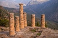 Ruins of Temple of Appolo, Delphi, Greece Royalty Free Stock Photo