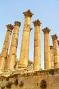 Ruins of the Temple of Artemis in Jerash, Jordan Royalty Free Stock Photo