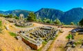 Ruins of temple of Athena Pronaia at Delphi, Greece Royalty Free Stock Photo