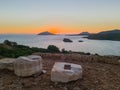 Ruins of Temple at Cape Sounion Royalty Free Stock Photo