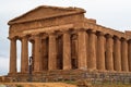 The ruins of Temple of Concordia, Agrigento Royalty Free Stock Photo