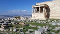 Ruins of the Temple of Erechtheion on Acropolis, Athens, Greece