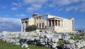 Ruins of the Temple of Erechtheion on Acropolis, Athens, Greece